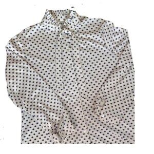 🏖️ 1980s VINTAGE Office BLOUSE approx Large